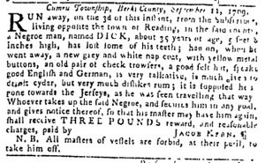 Sep 21 - Pennsylvania Gazette Slavery 2
