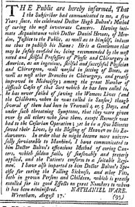 Sep 9 - 9:9:1769 Providence Gazette