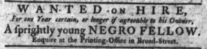 Nov 2 - South-Carolina Gazette Slavery 1