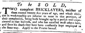 Nov 2 - South-Carolina Gazette Supplement Slavery 6