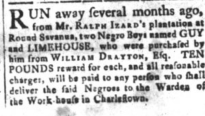 Nov 2 - South-Carolina and American General Gazette Slavery 2