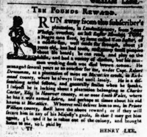 Nov 2 - Virginia Gazette Purdie and Dixon Slavery 13
