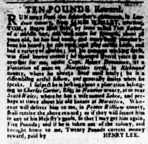 Nov 2 - Virginia Gazette Rind Slavery 6