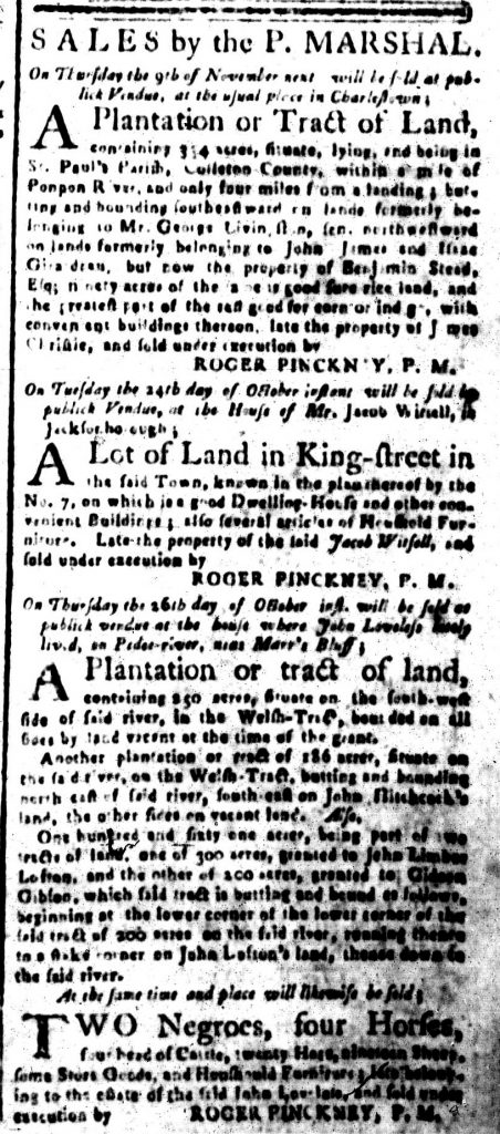 Oct 23 - South-Carolina and American General Gazette Slavery 8