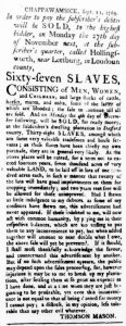 Oct 5 - Virginia Gazette Rind Slavery 2