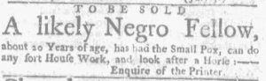 Jul 19 - Massachusetts Gazette and Boston Weekly News-Letter slavery 2
