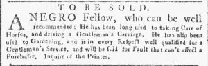 Jul 23 - New-York Gazette, or Weekly Post-Boy slavery 2