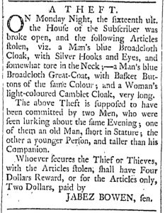 Nov 11 - 11:11:1769 Providence Gazette