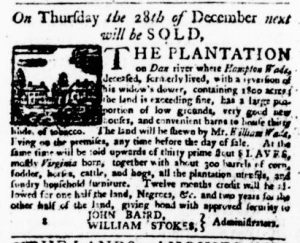Dec 14 - Virginia Gazette Purdie and Dixon Slavery 3