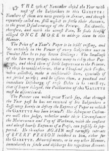 Dec 30 - 12:30:1769 Providence Gazette