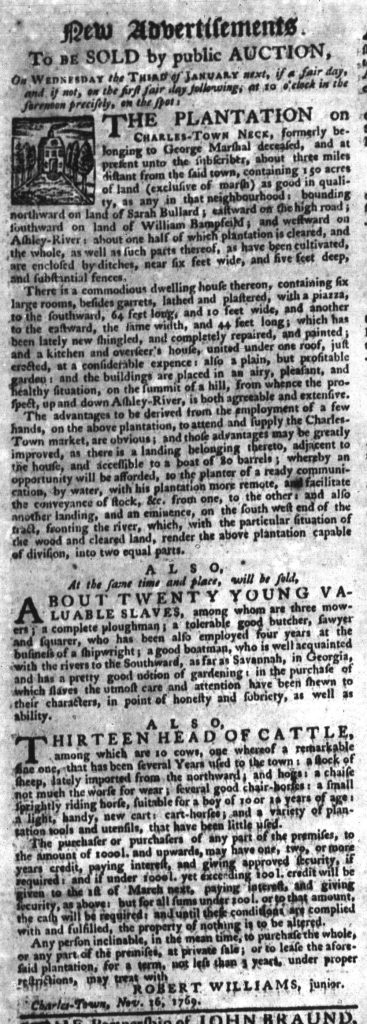 Dec 7 - South-Carolina Gazette Slavery 5