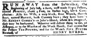 Jan 4 1770 - South-Carolina Gazette Slavery 10