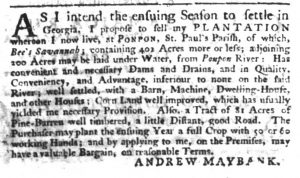 Jan 4 1770 - South-Carolina Gazette Slavery 4
