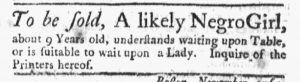 Jan 15 1770 - Massachusetts Gazette and Boston Post-Boy Slavery 2