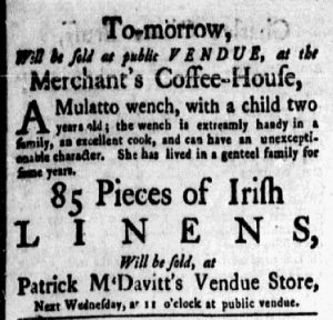 Jan 15 1770 - New-York Gazette and Weekly Mercury Slavery 2
