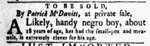 Jan 15 1770 - New-York Gazette and Weekly Mercury Slavery 5