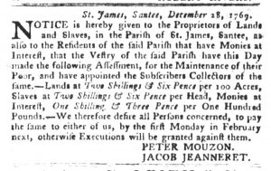 Jan 16 1770 - South-Carolina Gazette and Country Journal Slavery 5