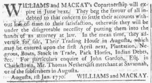 Jan 24 1770 - Georgia Gazette Slavery 12