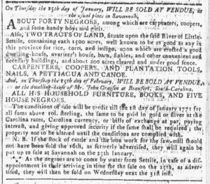 Jan 24 1770 - Georgia Gazette Slavery 3