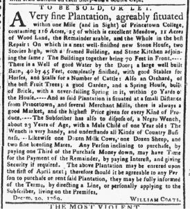 Jan 29 1770 - New-York Gazette or Weekly Post-Boy Slavery 2