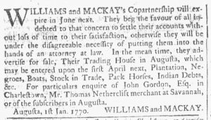 Jan 31 1770 - Georgia Gazette Slavery 9