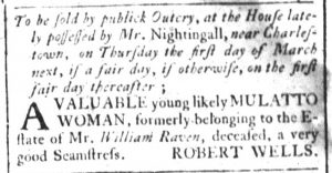 Feb 14 1770 - South-Carolina and American General Gazette Slavery 3