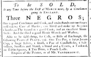 Feb 15 1770 - South-Carolina Gazette Supplement Slavery 2