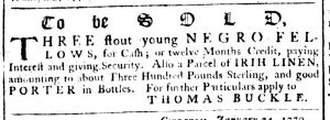 Feb 15 1770 - South-Carolina Gazette Supplement Slavery 9