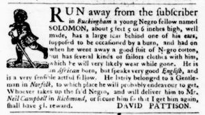 Feb 15 1770 - Virginia Gazette Purdie & Dixon Slavery 5