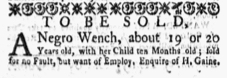Feb 19 1770 - New-York Gazette and Weekly Mercury Slavery 1