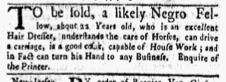 Feb 19 1770 - New-York Gazette and Weekly Mercury Slavery 6