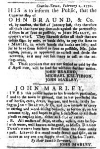 Feb 20 1770 - South-Carolina Gazette and Country Journal Slavery 1
