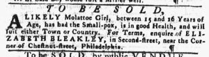 Feb 22 1770 - Pennsylvania Gazette Slavery 2