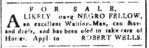 Mar 2 1770 - South-Carolina and American General Gazette Slavery 2