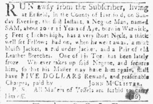 Apr 7 1770 - Providence Gazette Slavery 1