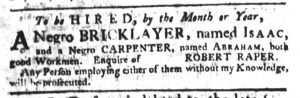 Mar 15 1770 - South-Carolina Gazette Supplement Slavery 3