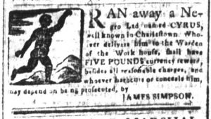 Mar 16 1770 - South-Carolina and American General Gazette Supplement Slavery 7