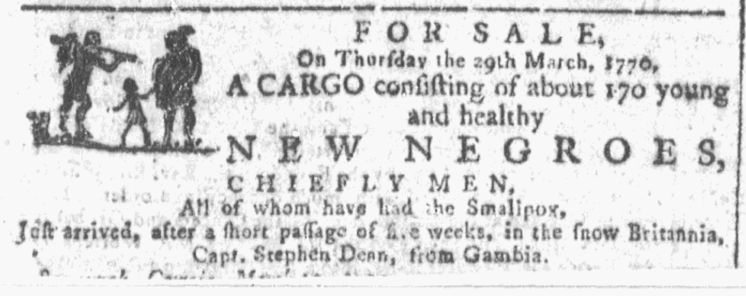 Slavery Advertisements Published March 21 1770 The Adverts 250 Project