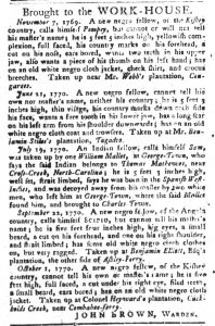 Oct 9 1770 - South-Carolina Gazette and Country Journal Supplement Slavery 7