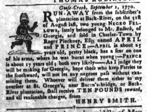 Sep 18 1770 - South-Carolina Gazette and Country Journal Supplement Slavery 4