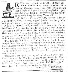 Sep 27 1770 - South-Carolina Gazette Slavery 5