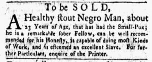 Sep 3 1770 - New-York Gazette and Weekly Mercury Slavery 5