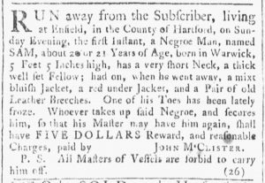 Apr 14 1770 - Providence Gazette Slavery 1