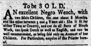 Apr 16 1770 - New-York Gazette and Weekly Mercury Slavery 4