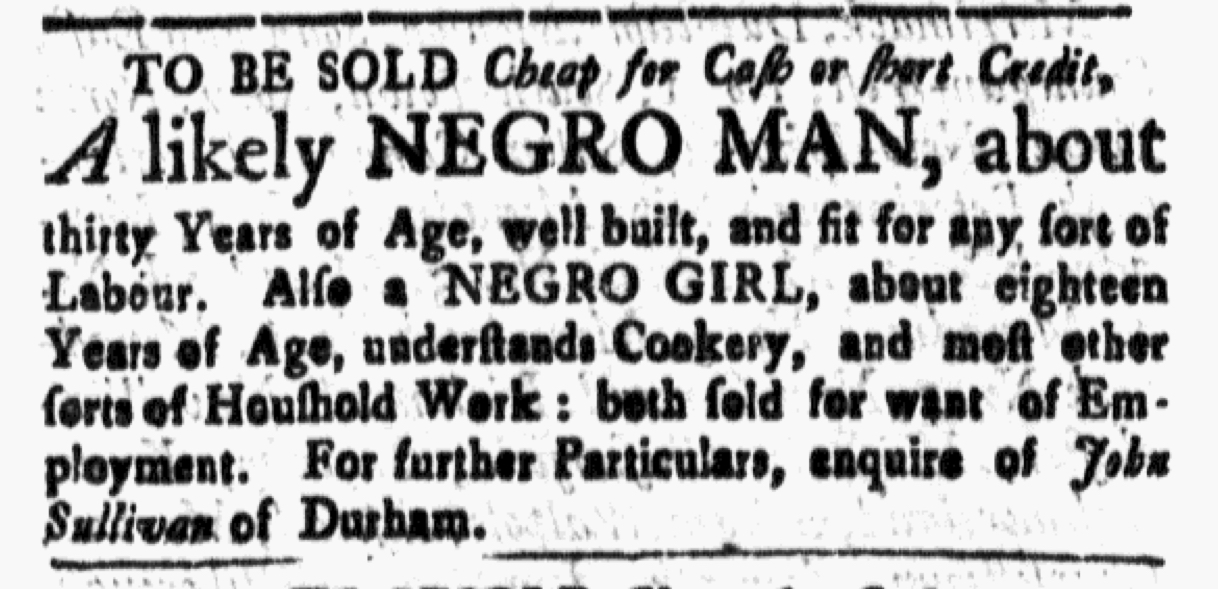 Slavery Advertisements Published April 20, 1770 The Adverts 250 Project