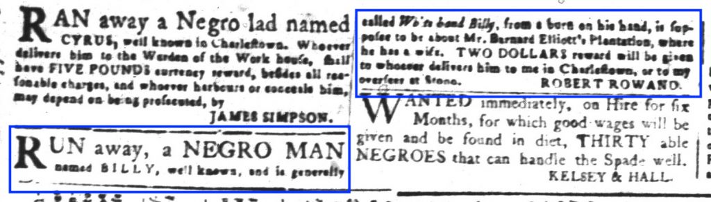 Apr 27 1770 - South-Carolina and American General Gazette Slavery 6