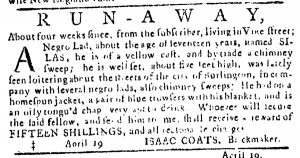 May 3 1770 - Pennsylvania Journal Slavery 1