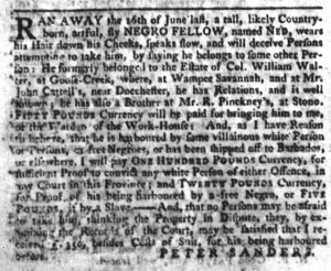 May 4 1770 - South-Carolina Gazette Slavery 3