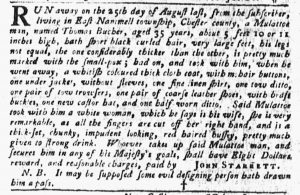 Nov 1 1770 - Pennsylvania Gazette Slavery 1