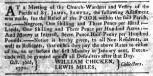 Nov 15 1770 - South-Carolina Gazette Slavery 7